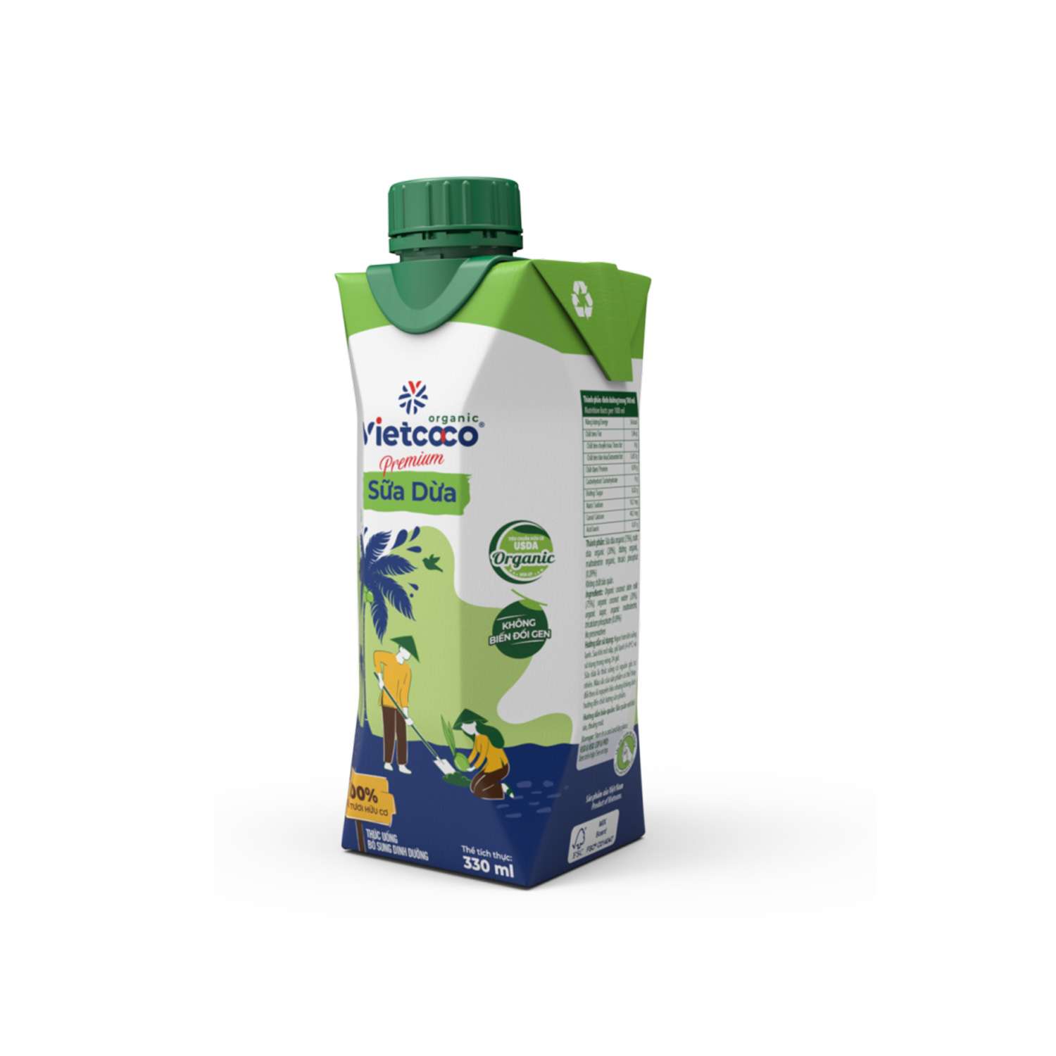 Vietcoco Organic coconut milk 