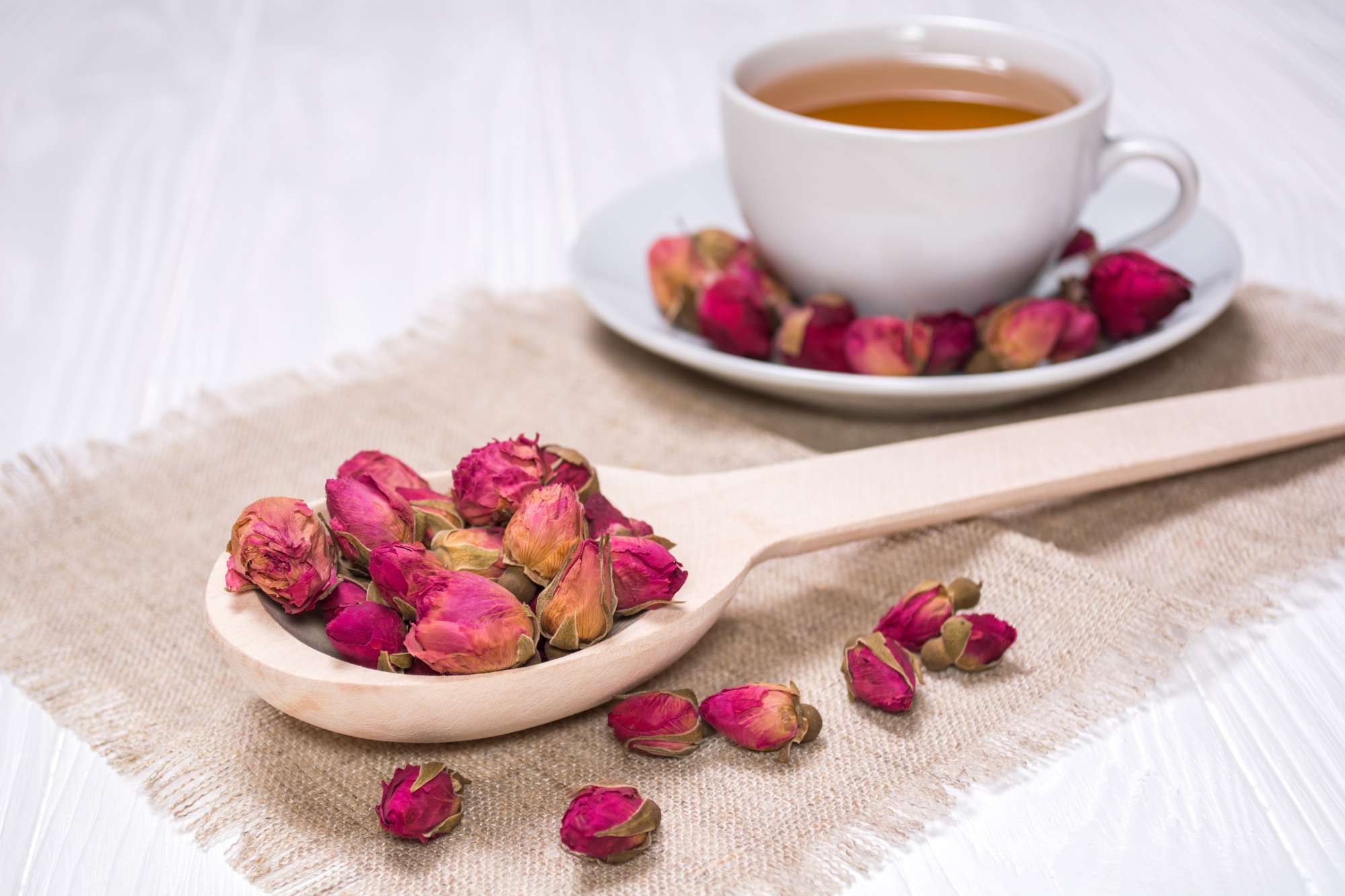 Dried rose tea